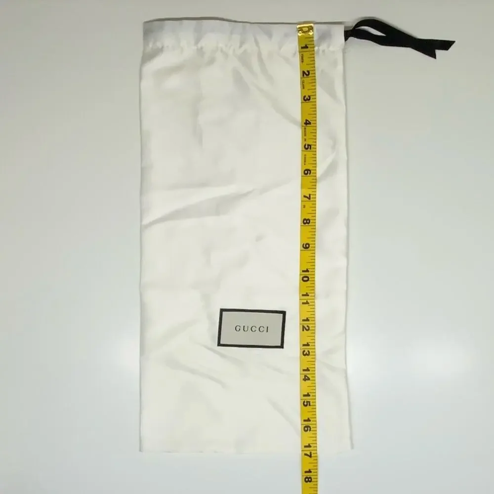 Gucci | Dust Bag Cover | White/Black | 8.25W x 17.5H inch